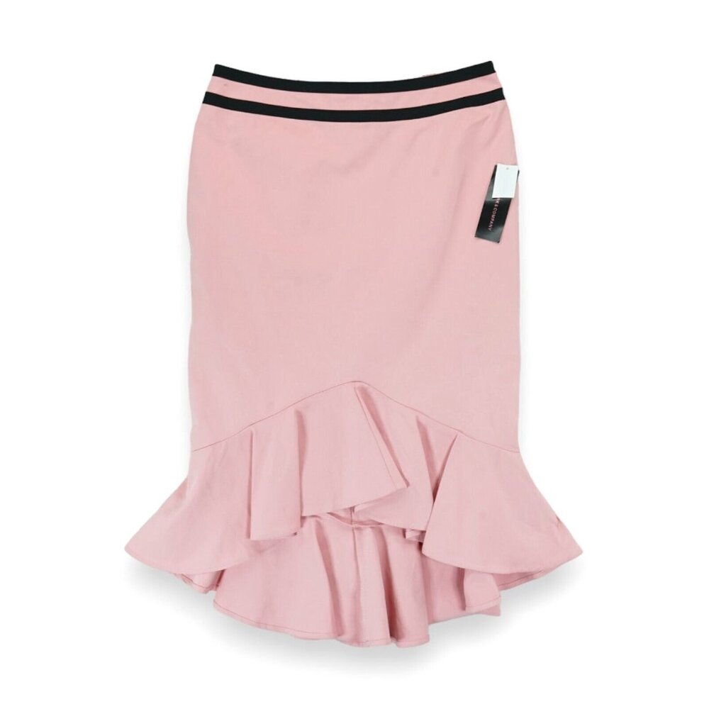 NWT 7th Avenue New York & Company Pink Flounced Pencil Skirt‎ Size 10 MSRP $55